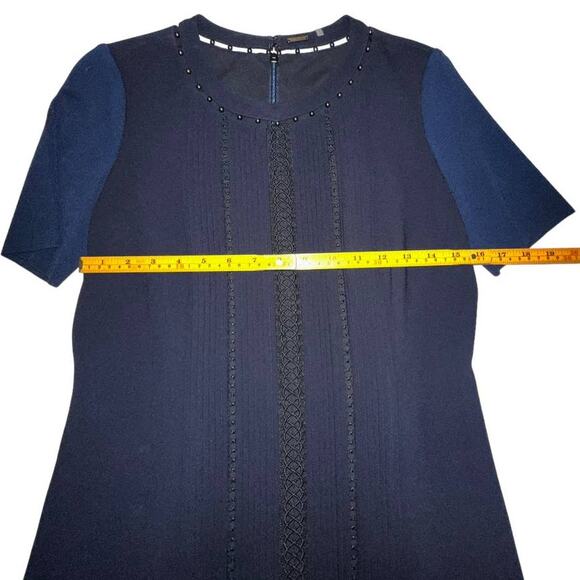 Elie Tahari Navy Blue Dress Size US 8 - Picture 8 of 13